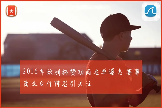 2016年欧洲杯赞助商名单曝光 赛事商业合作阵容引关注